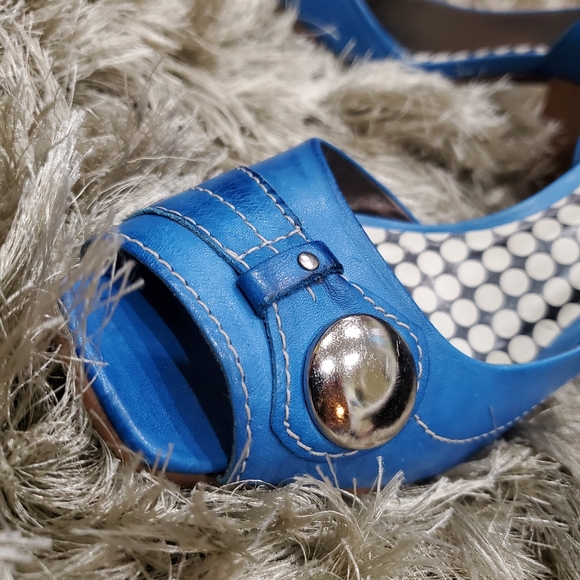 Canela by Hush Puppies, blue slip on heels - Picture 9 of 10